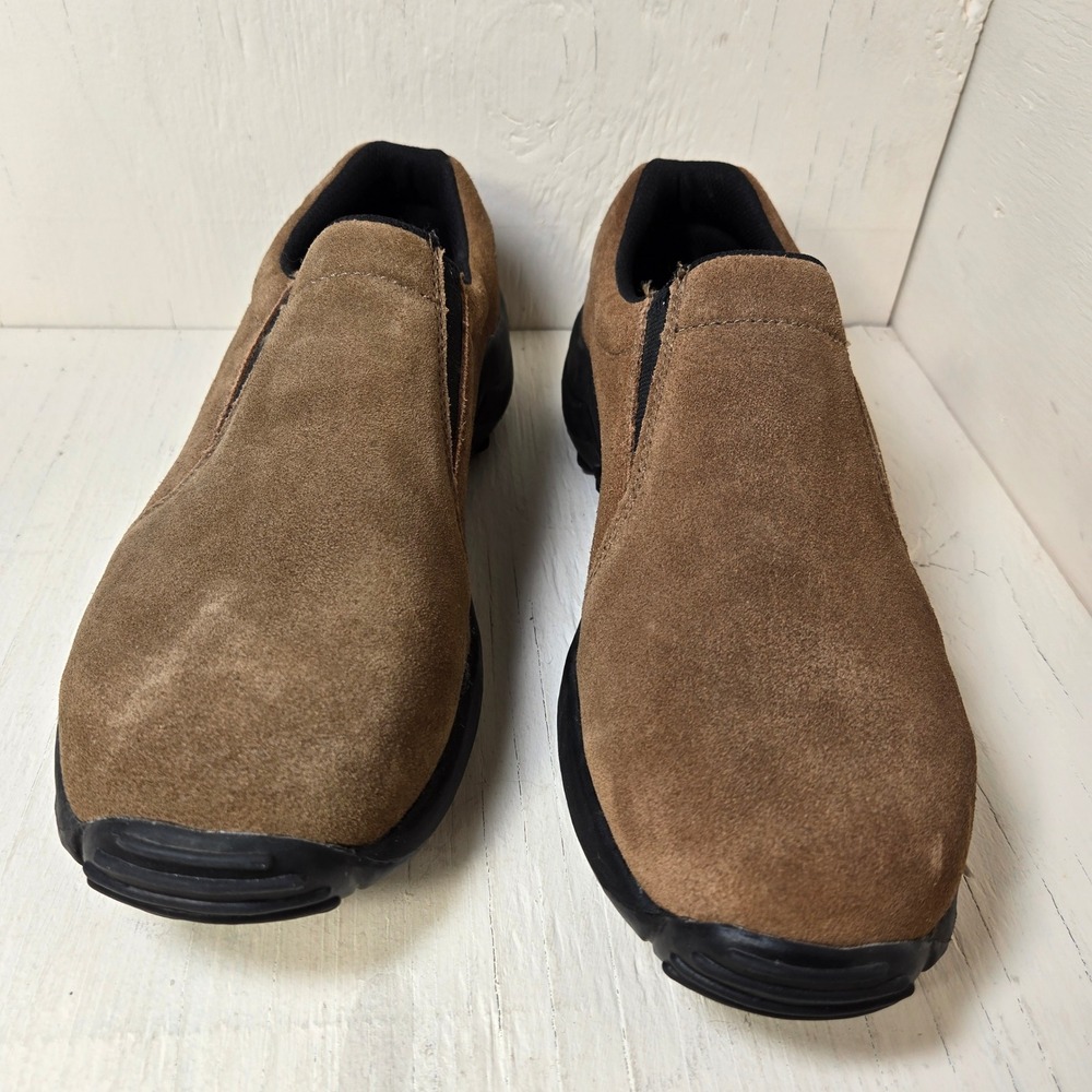 Stone Creek Mesa Brown Suede Slip On Loafers Mens 10 SC7034 Rugged Walking Shoes